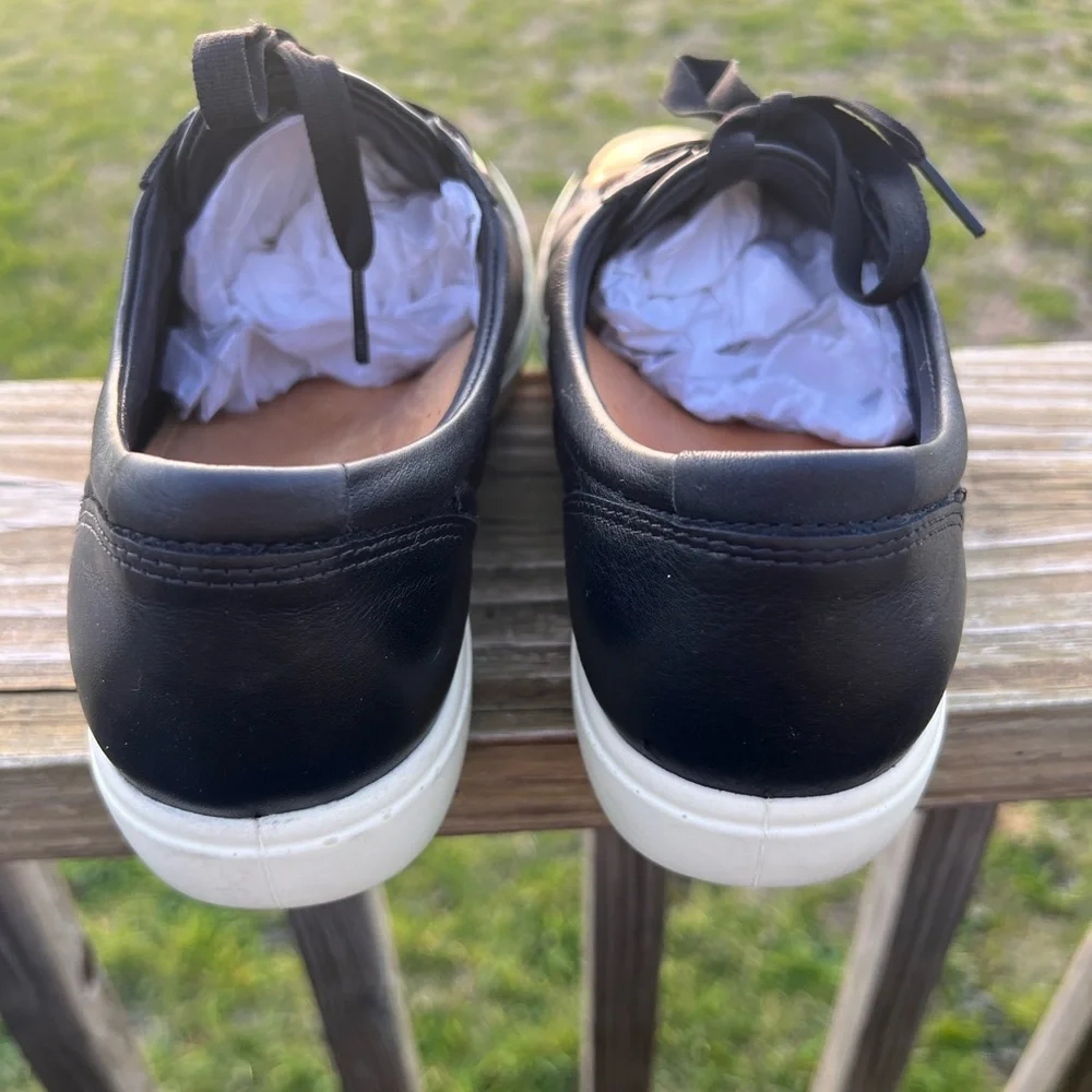 ECCO Soft 7 Quilted Leather & Patent Cap Toe Sneakers - EU 40 / US 9-9.5